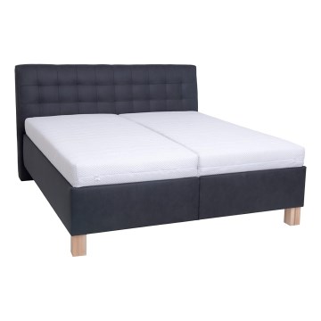 Cama tapizada con arcón sin colchón VIOLET 180x200 cm antracita