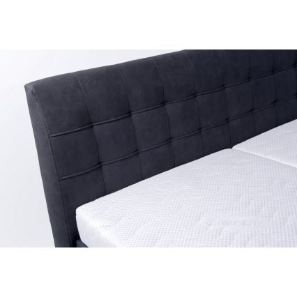 Cama tapizada con arcón sin colchón VIOLET 180x200 cm antracita