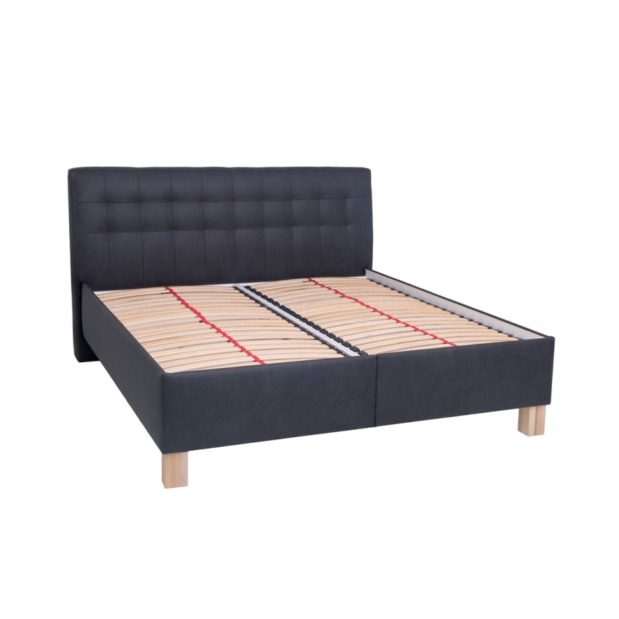 Cama tapizada con arcón sin colchón VIOLET 180x200 cm antracita