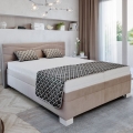 Cama tapizada con colchón WINDSOR 180x200 cm beige