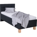 Cama tapizada con colchón y arcón MARIA ONE 90x200 cm antracita