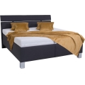 Cama tapizada con colchón y espacio de almacenamiento ALIS 160x200 cm antracita