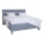 Cama tapizada con colchón y espacio de almacenamiento ALIS 160x200 cm gris claro