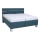 Cama tapizada con colchón y espacio de almacenamiento ALIS 180x200 cm azul petróleo