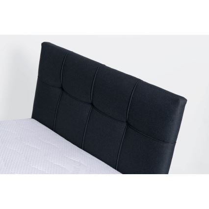 Cama tapizada con colchón y espacio de almacenamiento MARIA ONE 90x200 cm antracita