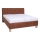 Cama tapizada con colchón y espacio de almacenamiento VIOLET 160x200 cm coñac marrón