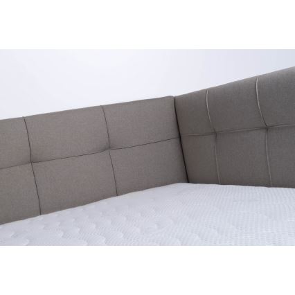 Cama tapizada con colchón y práctico espacio de almacenamiento MARIA PETITE 120x200 cm taupe