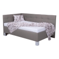 Cama tapizada con espacio de almacenaje sin colchón MARIA PETITE 120x200 cm taupe