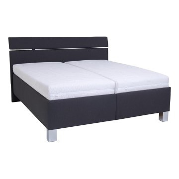 Cama tapizada con espacio de almacenamiento ALIS 160x200 cm antracita, sin colchón