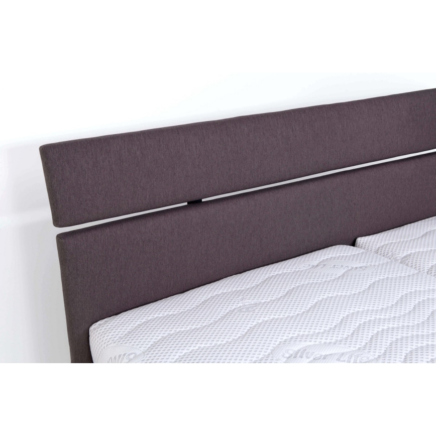 Cama tapizada con espacio de almacenamiento sin colchón ALIS 180x200 cm marrón