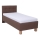 Cama tapizada con espacio de almacenamiento sin colchón MARIA ONE 90x200 cm marrón