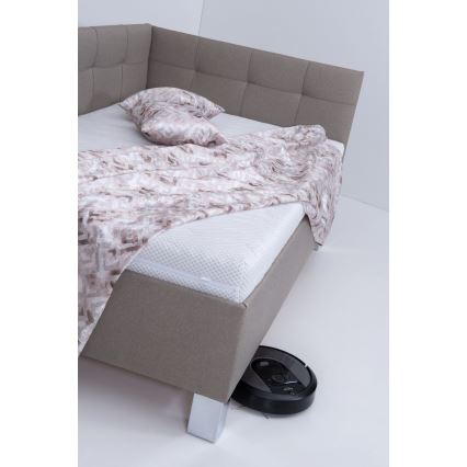 Cama tapizada con espacio de almacenamiento sin colchón MARIA PETITE 120x200 cm taupe