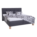 Cama tapizada con práctico espacio de almacenamiento MARIA 180x200 cm, sin colchón, color gris