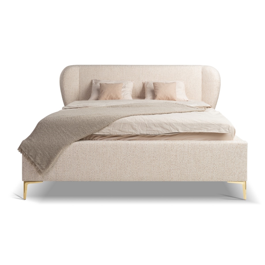 Cama tapizada DALIA sin colchón 160 x 200 cm beige