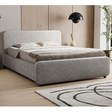 Cama tapizada LAJLA 160x200 cm, beige, sin colchón