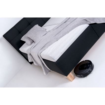 Cama tapizada MARIA 180 x 200 cm con colchón y arcón de almacenamiento, antracita