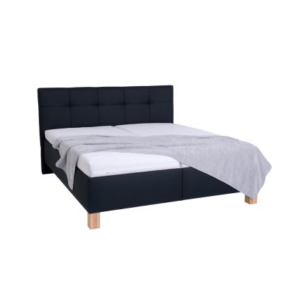 Cama tapizada MARIA 180x200 cm con colchón y arcón de almacenaje antracita