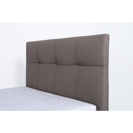 Cama tapizada MARIA ONE 90x200 cm con amplio espacio de almacenamiento, sin colchón, color taupe