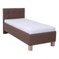 Cama tapizada MARIA ONE 90x200 cm con arcón, sin colchón, marrón