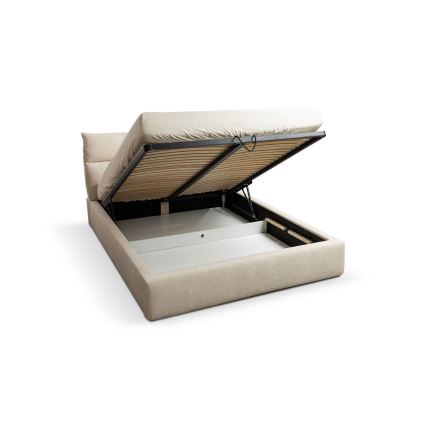 Cama tapizada sin colchón BASIL 180x200 cm beige