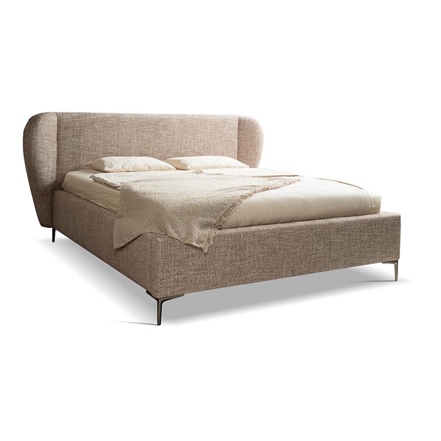 Cama tapizada sin colchón DALIA 160x200 cm gris