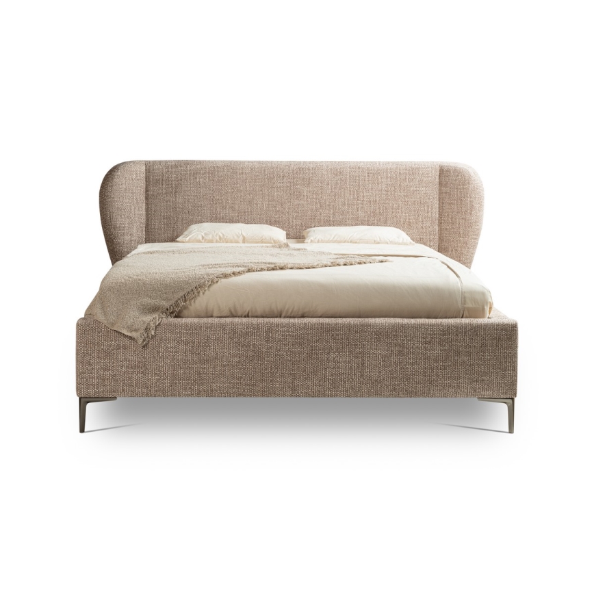 Cama tapizada sin colchón DALIA 160x200 cm gris