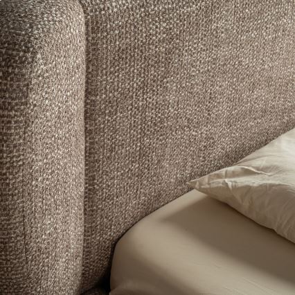 Cama tapizada sin colchón DALIA 160x200 cm gris