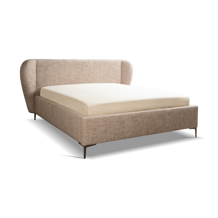 Cama tapizada sin colchón DALIA 160x200 cm gris