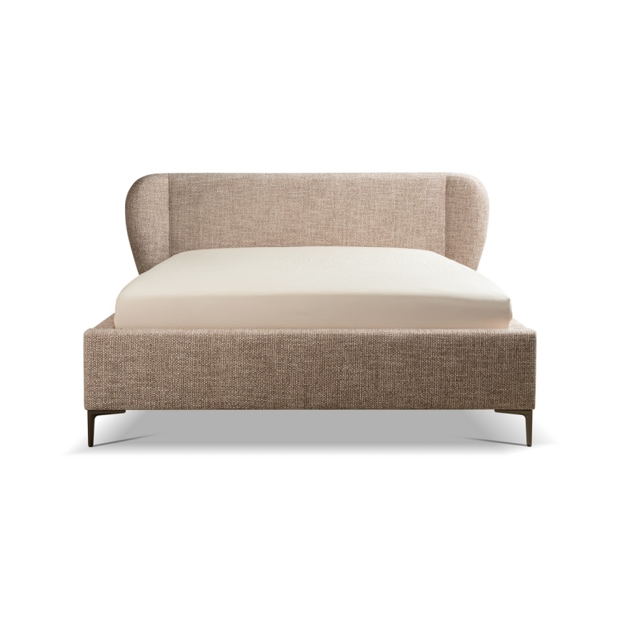 Cama tapizada sin colchón DALIA 160x200 cm gris