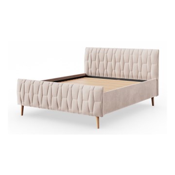 Cama tapizada sin colchón FLORA 180x200 cm beige