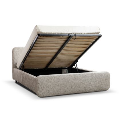 Cama tapizada sin colchón LAJLA 160x200 cm beige