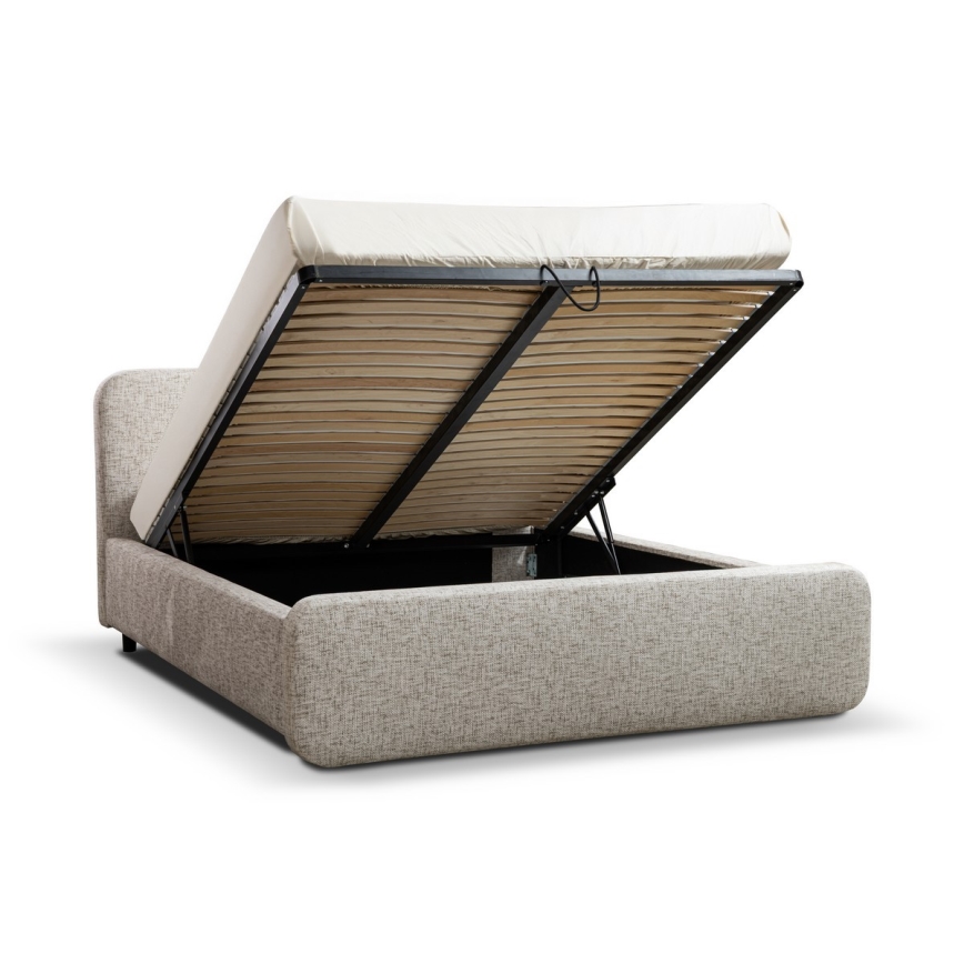 Cama tapizada sin colchón LAJLA 160x200 cm beige