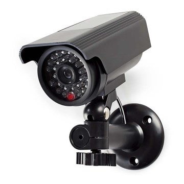 Cámara de seguridad LED simulada con panel solar 2xAA IP44