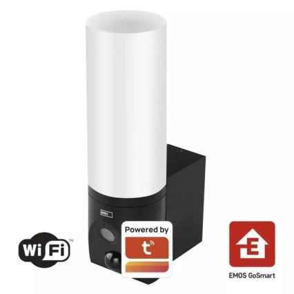 Cámara inteligente LED para exteriores con luz GoSmart LED/12W/230V 3200K IP65 Wi-Fi Tuya negra