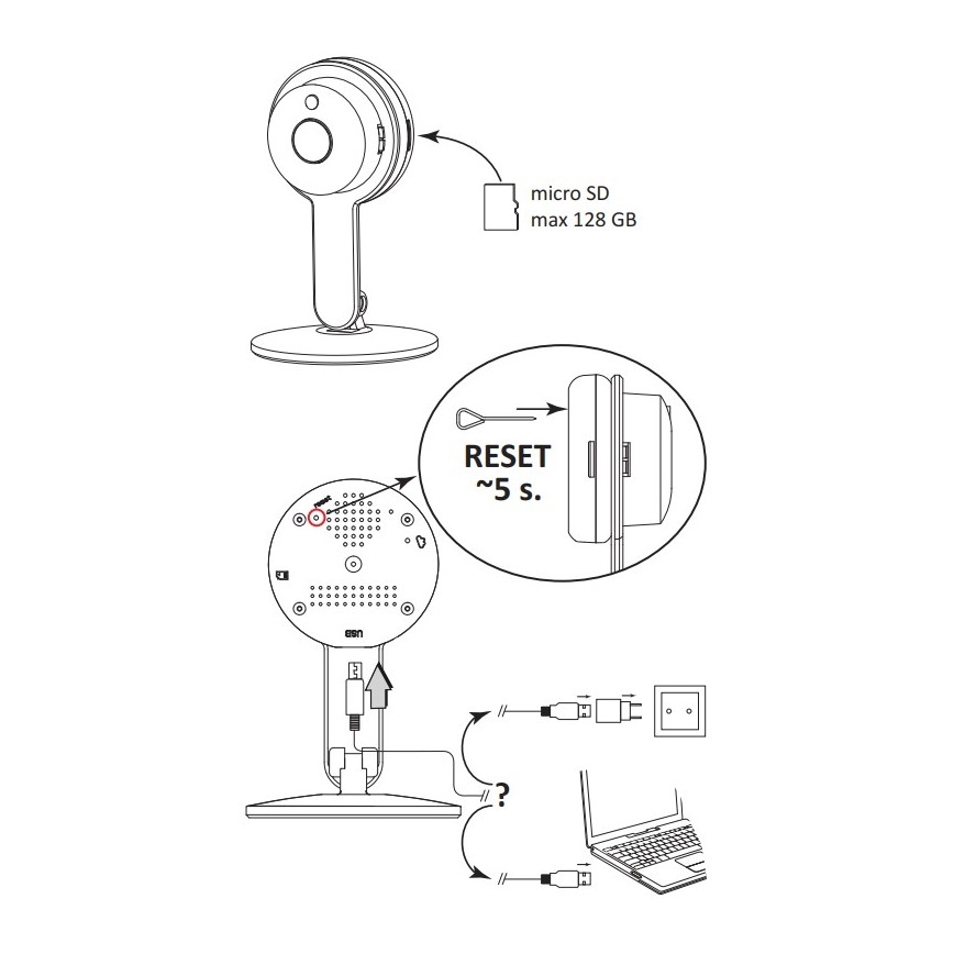 Cámara inteligente COSMO LED/230V/Wi-Fi Tuya