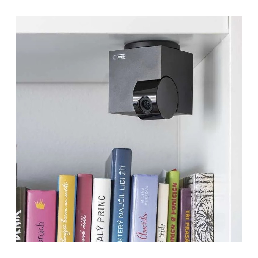Cámara interior inteligente giratoria con sensor de movimiento GoSmart 5V Wi-Fi Tuya negra