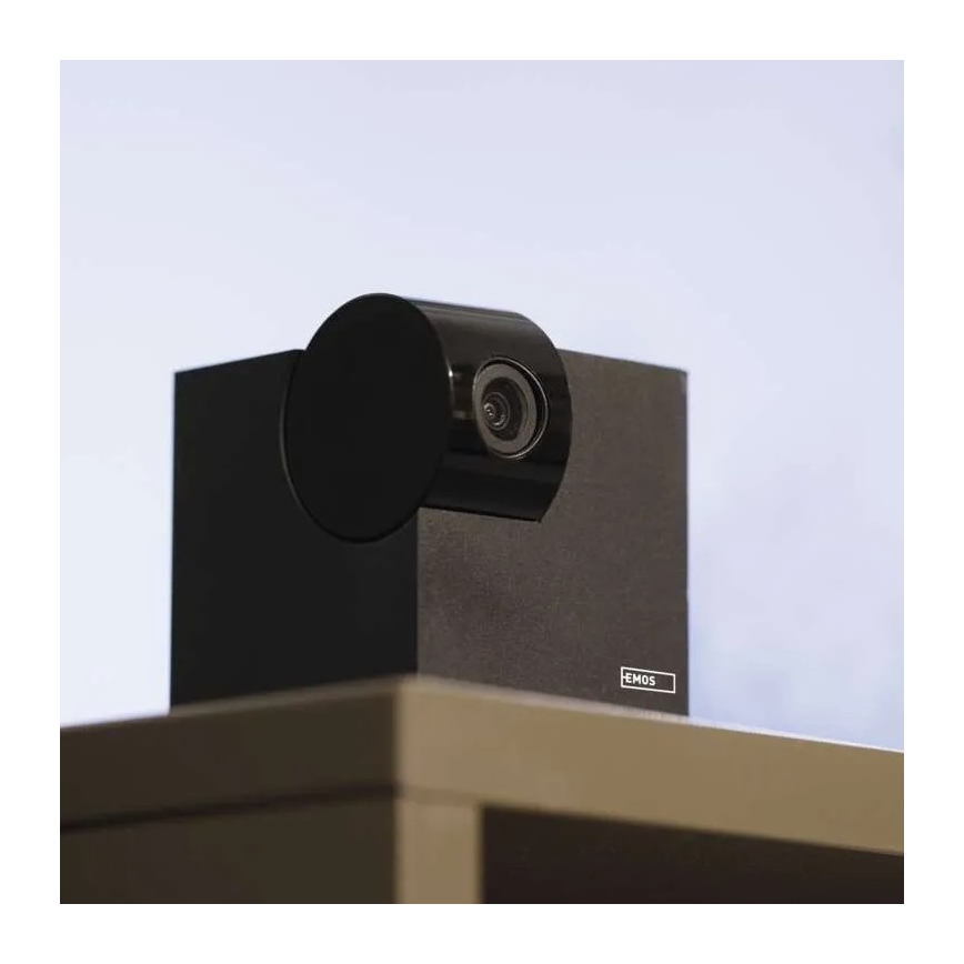 Cámara interior inteligente giratoria con sensor de movimiento GoSmart 5V Wi-Fi Tuya negra