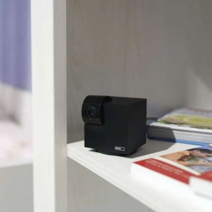 Cámara interior inteligente giratoria con sensor de movimiento GoSmart 5V Wi-Fi Tuya negra