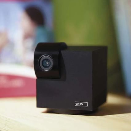 Cámara interior inteligente giratoria con sensor de movimiento GoSmart 5V Wi-Fi Tuya negra