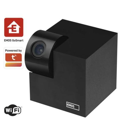 Cámara interior inteligente giratoria con sensor de movimiento GoSmart 5V Wi-Fi Tuya negra