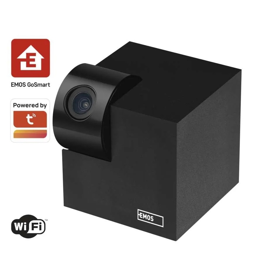 Cámara interior inteligente giratoria con sensor de movimiento GoSmart 5V Wi-Fi Tuya negra