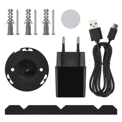 Cámara interior inteligente giratoria con sensor de movimiento GoSmart 5V Wi-Fi Tuya negra