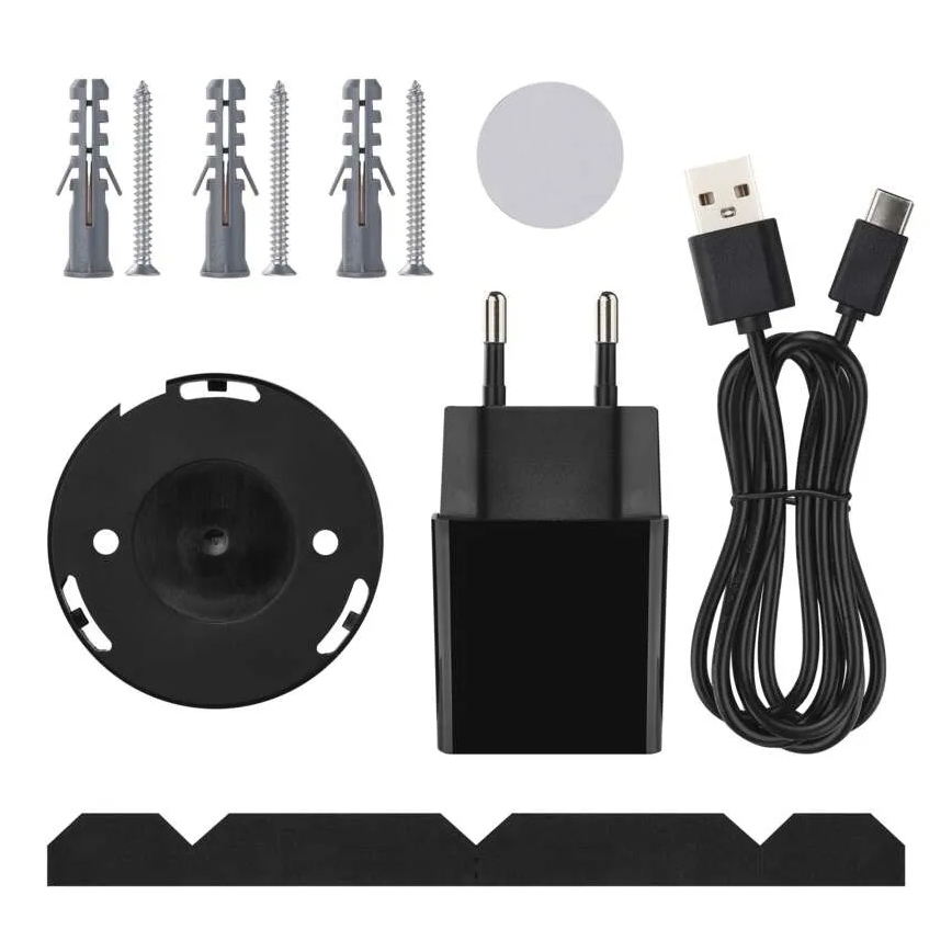 Cámara interior inteligente giratoria con sensor de movimiento GoSmart 5V Wi-Fi Tuya negra