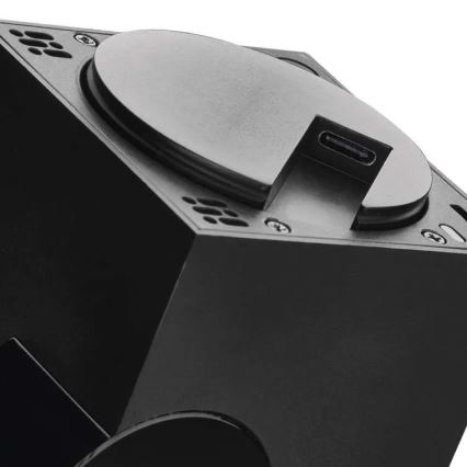 Cámara interior inteligente giratoria con sensor de movimiento GoSmart 5V Wi-Fi Tuya negra