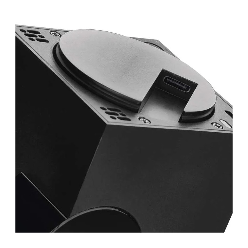 Cámara interior inteligente giratoria con sensor de movimiento GoSmart 5V Wi-Fi Tuya negra