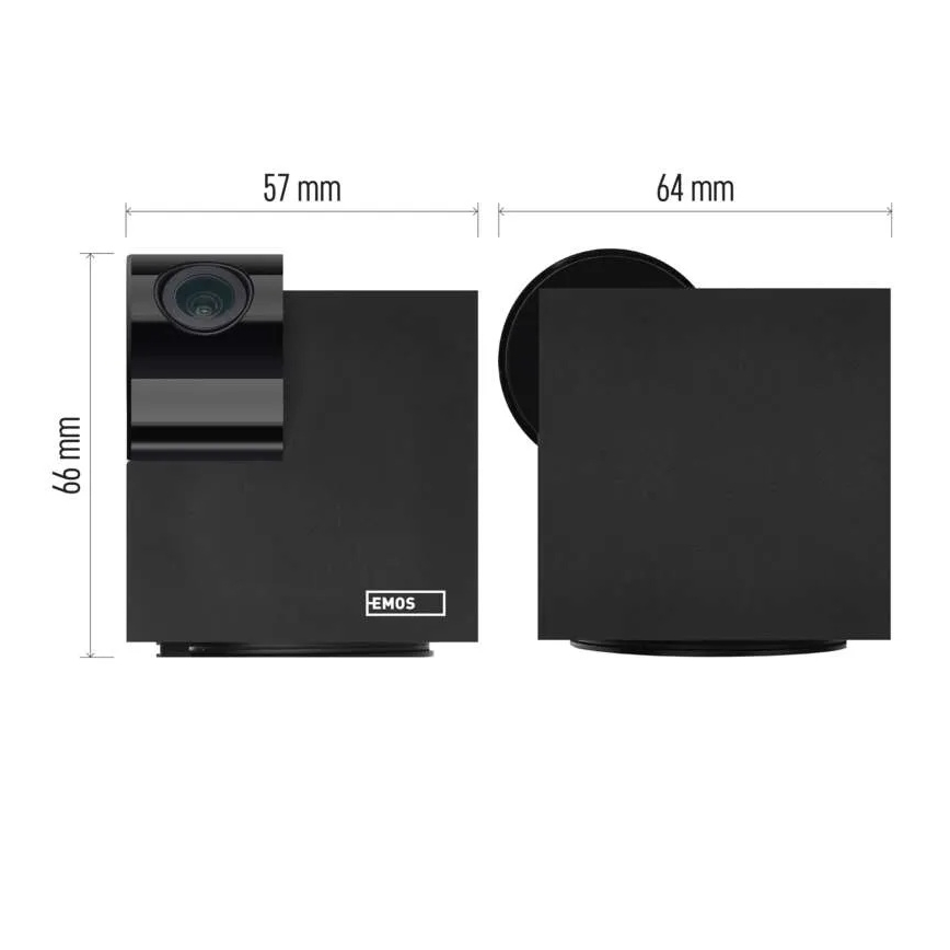 Cámara interior inteligente giratoria con sensor de movimiento GoSmart 5V Wi-Fi Tuya negra