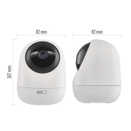 Cámara interior inteligente giratoria con sensor de movimiento GoSmart 5V Wi-Fi Tuya blanca