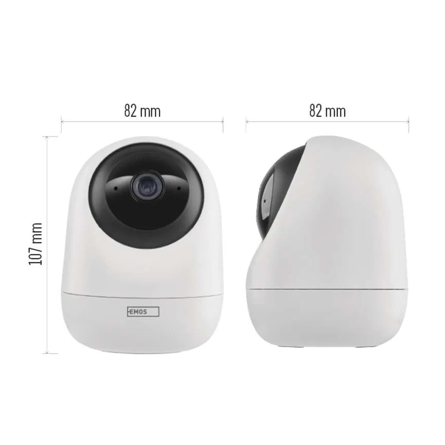 Cámara interior inteligente giratoria con sensor de movimiento GoSmart 5V Wi-Fi Tuya blanca
