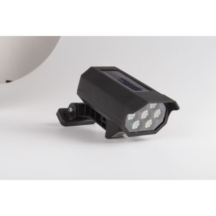Cámara simulada LED de seguridad con sensor y panel solar LED/5W/5,5V 800 mAh IP65 + control remoto