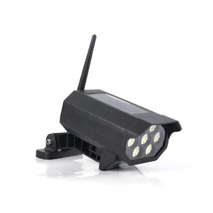 Cámara simulada LED de seguridad con sensor y panel solar LED/5W/5,5V 800 mAh IP65 + control remoto